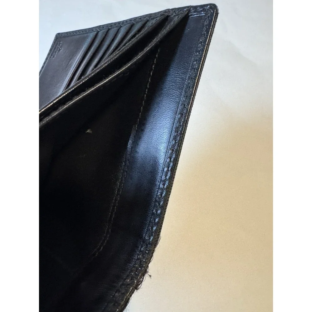 Gucci Wallet Canvas / Leather Tri-Fold Black Coin Bill and Card Holder - Picture 10 of 13